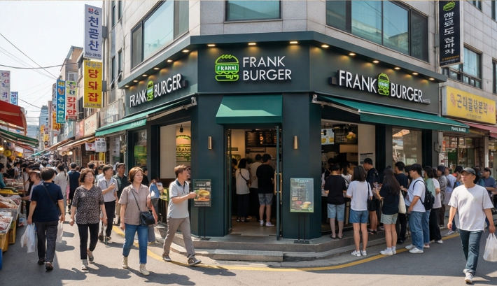 ★강남★프랭크버거 창업!/창업몰 단독진행 매장!/영화관 앞 위치!/홀 비중높음!