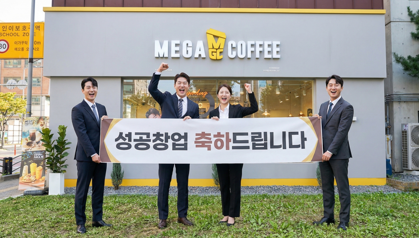 ★안양★메가커피 창업!/창업몰 단독진행 매장!/대학교 앞!/배달 안 하는 중!